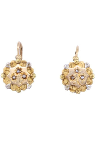 Boucles d'oreilles DORMEUSES PERLES NAPOLÉON III 58 Facettes 081731