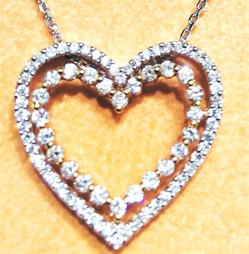 Collier COLLIER PENDENTIF COEUR Diamants 58 Facettes R 1118  iee