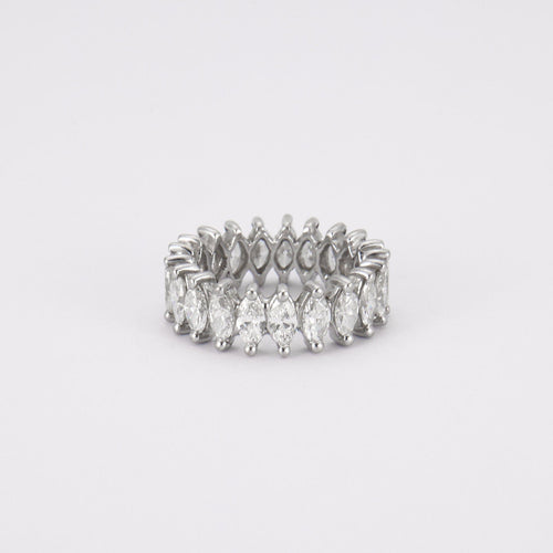 Bague 55 Alliance Diamants taille navette 58 Facettes