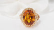 Bague Bague vintage en or jaune et citrine 58 Facettes 31147