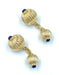 Boutons de manchette CARTIER. Boutons de manchette or jaune et saphirs 58 Facettes