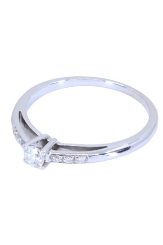 Bague 53 SOLITAIRE "TU ES LE SEL DE MA VIE" MAUBOUSSIN 58 Facettes 063691