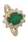 Bague 53 BAGUE POMPADOUR ÉMERAUDE ET DIAMANTS 58 Facettes 078181