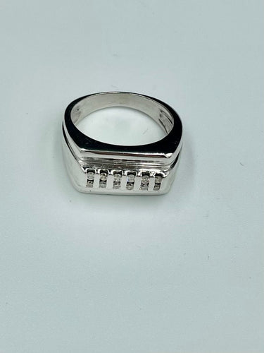 Bague Bague Chevalière Homme or blanc diamants 58 Facettes