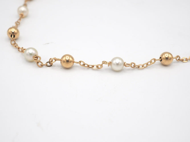 Collier Collier perles et or jaune 58 Facettes
