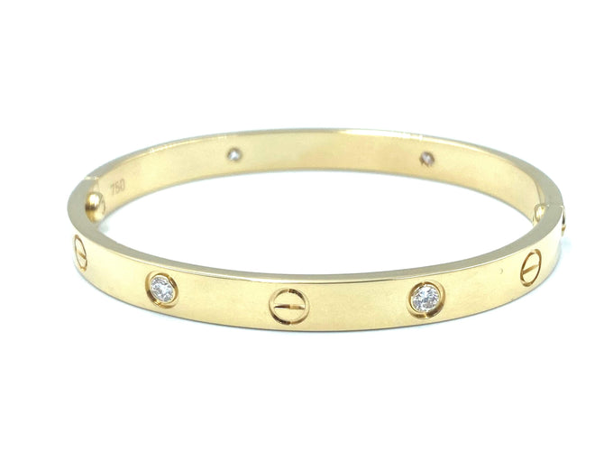 Bracelet CARTIER - Bracelet love en or jaune, diamants 58 Facettes