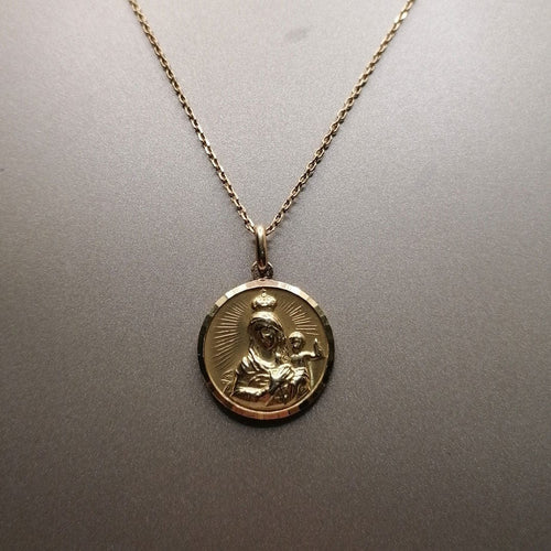 Pendentif Pendentif médaille religieuse deux sens or jaune 58 Facettes 2558