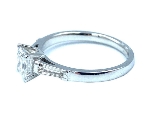 Bague 55 Bague platine et diamant princesse 58 Facettes