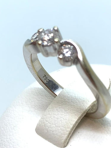 Bague Bague trilogie Or Gris Diamants 58 Facettes 20400000349