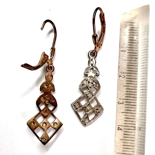 Boucles d'oreilles BOUCLES D'OREILLES ART NOUVEAU DIAMANTS 58 Facettes A2546