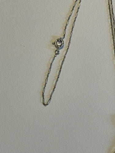 Collier Pendentif diamants et chaine époque Art Déco 58 Facettes