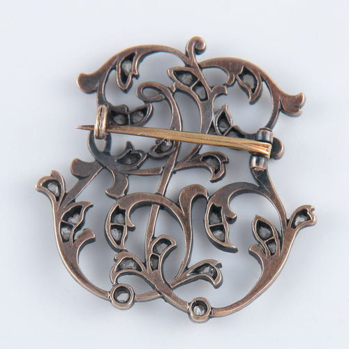 Broche Broche monogramme E.S 58 Facettes JE29