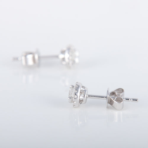 Boucles d'oreilles Paire de puces d'oreilles Diamants 58 Facettes