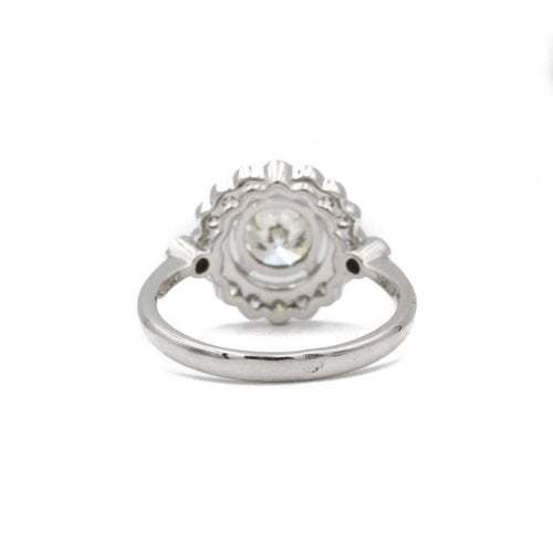 Bague 52 Bague style marguerite Diamant de 1,08 carat 58 Facettes 200205R-220257R