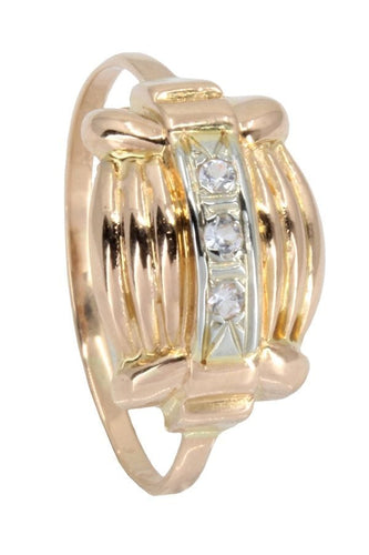 Bague BAGUE DIAMANTS ANNÉES 50' 58 Facettes 053711