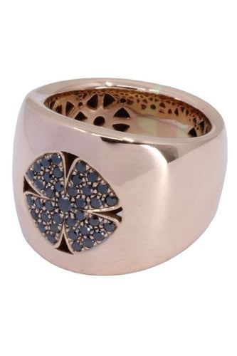 Bague 58 BAGUE TRÈFLE DIAMANTS NOIRS 58 Facettes 061291