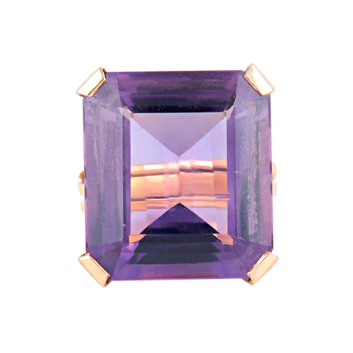 Bague 50 Bague Or jaune Pierre violette 58 Facettes