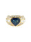 Bague 53 Bague Coeur Saphirs Diamants 58 Facettes