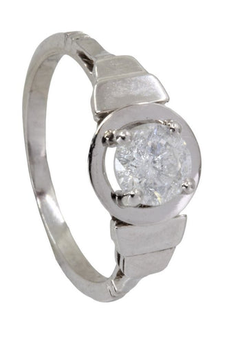 Bague SOLITAIRE ART DÉCO DIAMANT 58 Facettes 053141