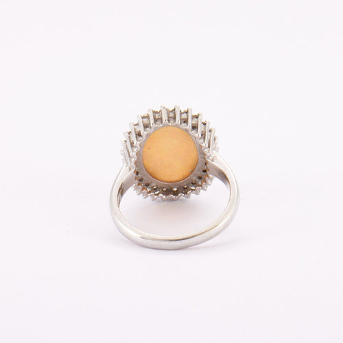 Bague 52 Bague opale, diamants 58 Facettes