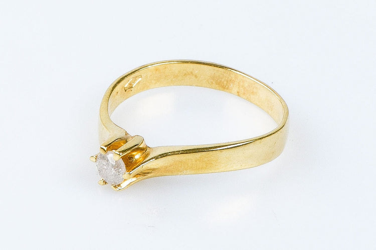 Bague 54 Bague solitaire 0.18ct en or massif 58 Facettes 111.26851-B5