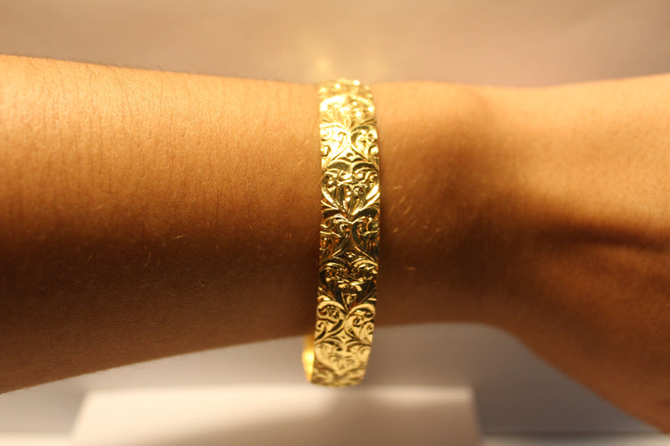 Bracelet Bracelet Or jaune gravé 58 Facettes 11571A