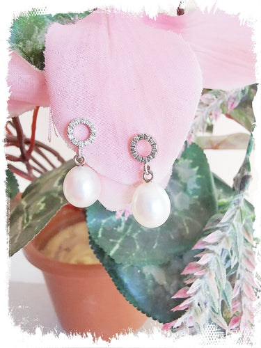 Boucles d'oreilles Boucles d'oreilles Perles de culture Diamants Or Blanc 58 Facettes AA 1538