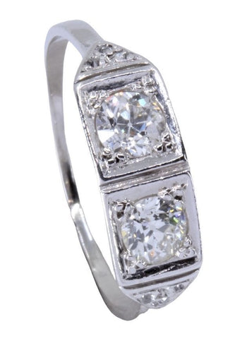 Bague BAGUE JARRETIÈRE ART-DÉCO DIAMANTS 58 Facettes 064231