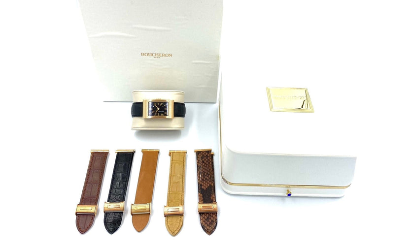 Montre Boucheron. Montre Reflet Large or rose 58 Facettes