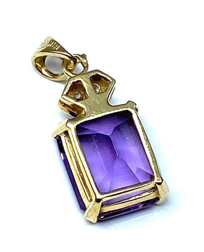 Pendentif Pendentif améthyste diamants 58 Facettes AB176