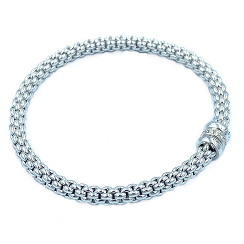 Bracelet FOPE - Bracelet or blanc et diamants 58 Facettes