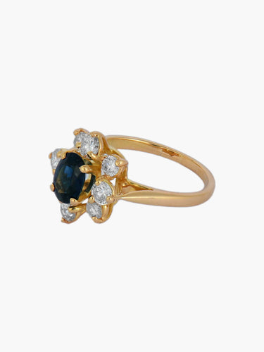 Bague Bague Marguerite saphir et diamants 58 Facettes