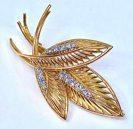 Broche Broche Or jaune Diamants 58 Facettes AB268