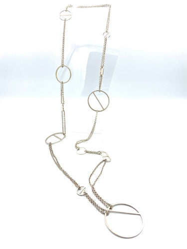 Collier HERMÈS - Rare sautoir Azur en argent 58 Facettes