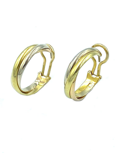 Boucles d'oreilles CARTIER - Paire de Boucles d’Oreilles Trinity 3 ors 58 Facettes