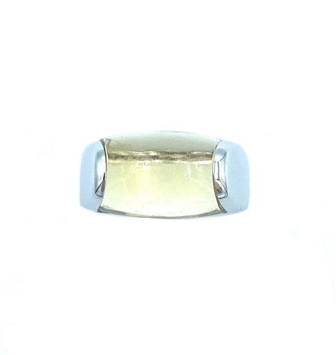 Bague 51 BVLGARI - Bague Tronchetto or blanc et citrine 58 Facettes