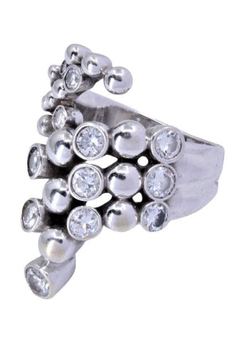 Bague BAGUE EN OR BLANC & DIAMANTS 58 Facettes 067641