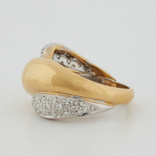 Bague 54 Bague en or jaune et blanc 18 cts 58 Facettes RÉF 11010/19