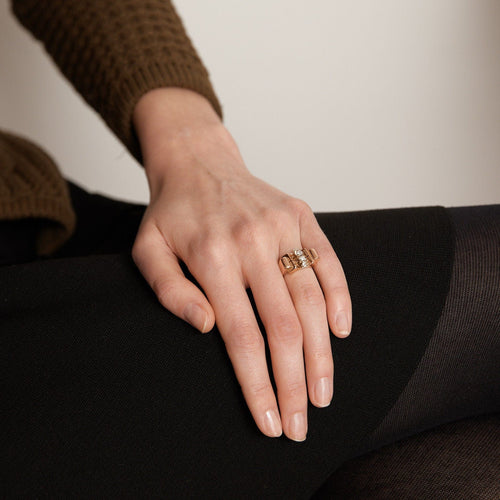 Bague 47 Bague Tank Diamants 58 Facettes