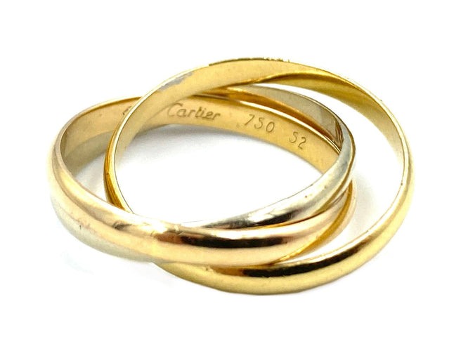 Bague Cartier. Alliance Trinity vintage or 18K 58 Facettes