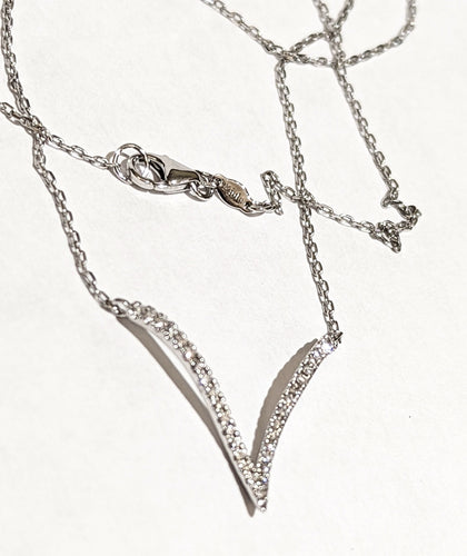 Collier DJULA collier V or et diamants 58 Facettes