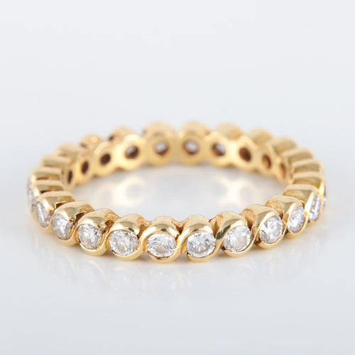 Bague 51 Alliance Tour complet 24 Diamants 58 Facettes 8397