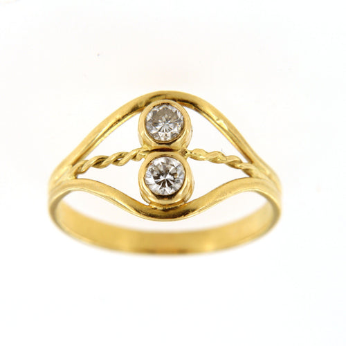 Bague Bague Toi & Moi en Or jaune et diamants 58 Facettes cfmcd