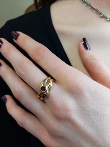 Bague BAGUE SERPENT RUBIS ET DIAMANTS 58 Facettes 078091