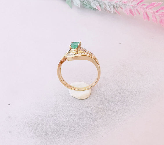 Bague Bague Emeraude Diamants 58 Facettes AA 1488