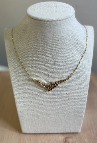 Collier Collier Or avec Rubis et Diamants 58 Facettes 20400000086