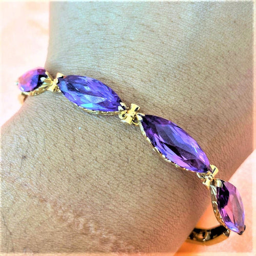 Bracelet Bracelet Articulé Or et Pierres Violettes 58 Facettes 20400000563/LC