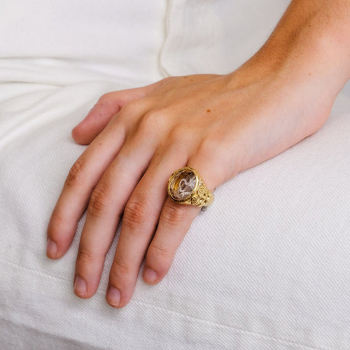 Bague 48 Bague Chevalière Coeur 58 Facettes 2.569