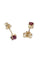 Boucles d'oreilles Clous spinelle rouges, or jaune 58 Facettes 063361