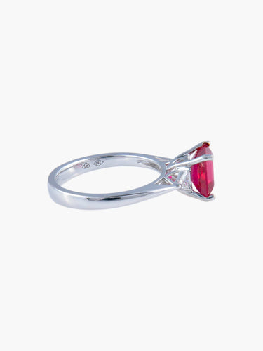 Bague 52 Bague Spinelle rouge Diamants 58 Facettes